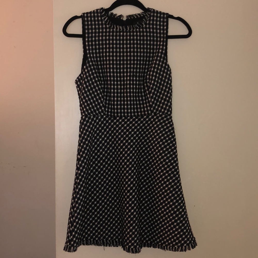 black and white dress